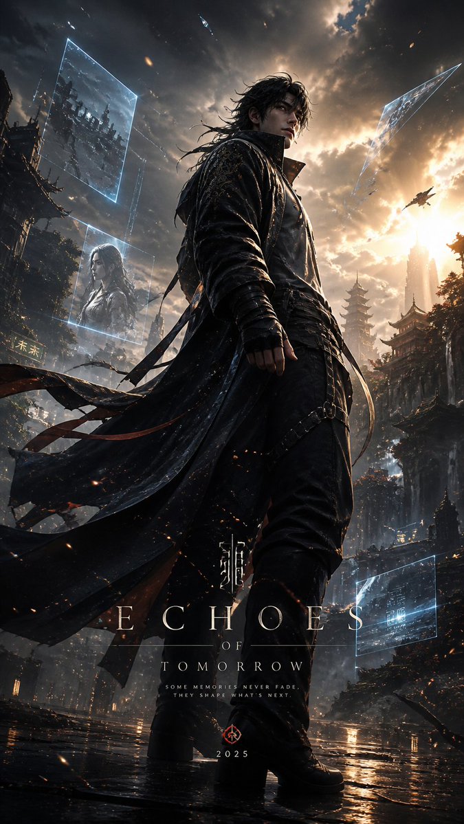 Cinematic Layered Depth Character Poster — Sora 2 Prompt