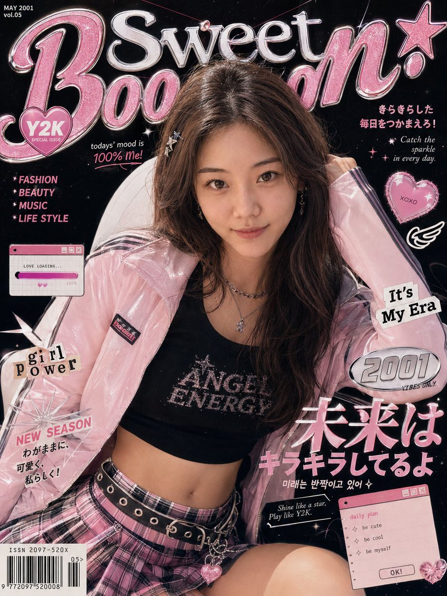 Y2K East Asian Magazine Cover — Sora 2 Prompt