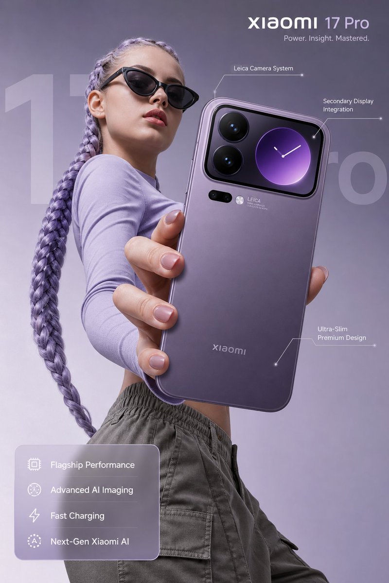 Lavender Smartphone Ad — Cinematic AI Prompt with Model & Hair Variables