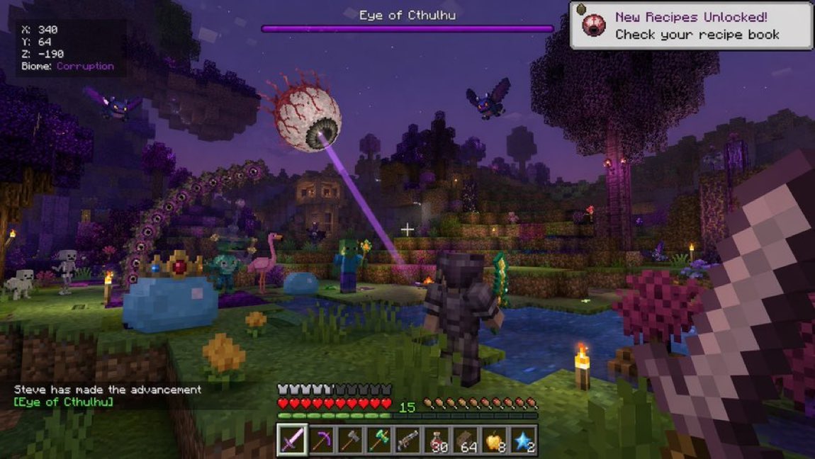 Voxel RPG Boss Battle — AI Screenshot Prompt