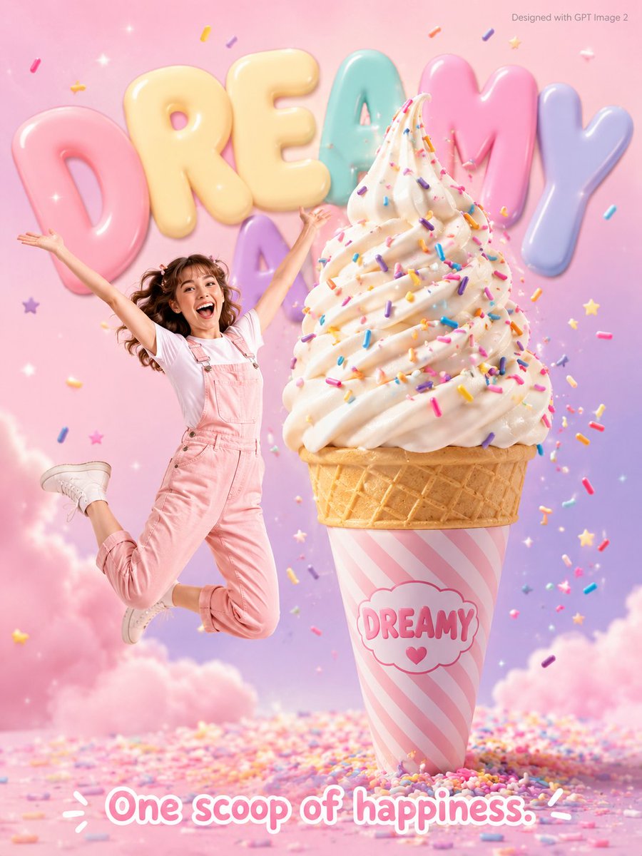 Dreamy Kawaii Ice Cream Ad — Sora 2 Prompt