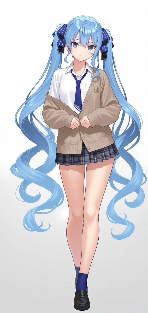 Anime Schoolgirl Full-Body Portrait — Sora 2 Prompt