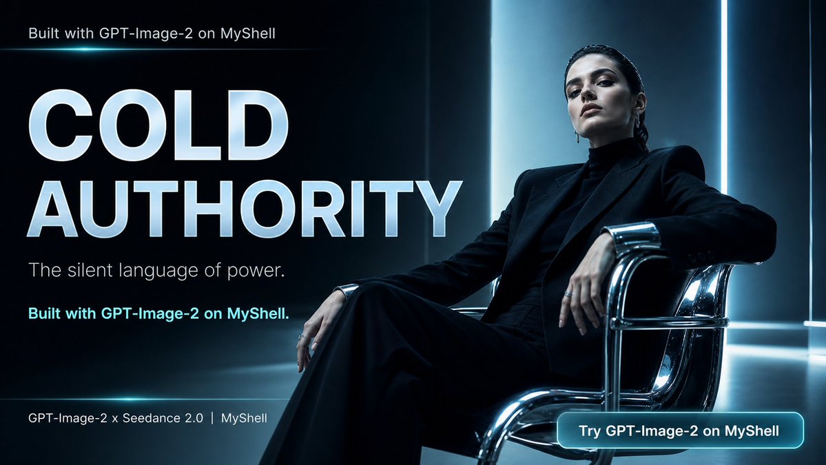 Cold Authority AI Poster — Cinematic Futuristic Tech Ad