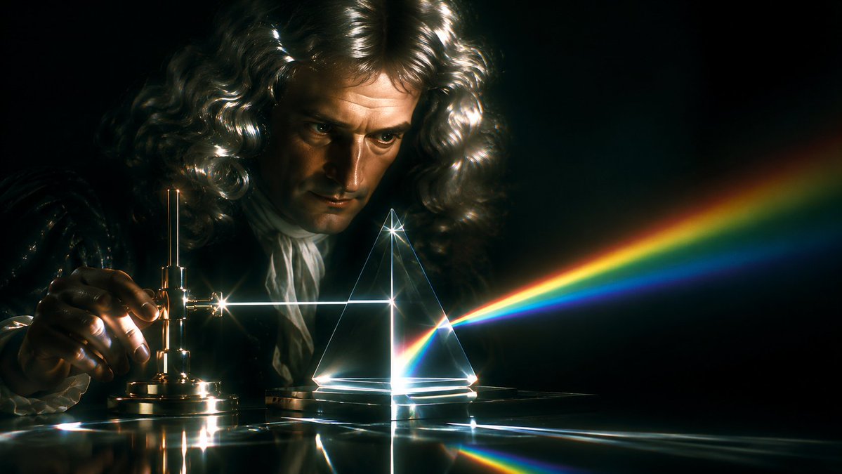 Newton's Prism Experiment Portrait — Sora 2 Prompt
