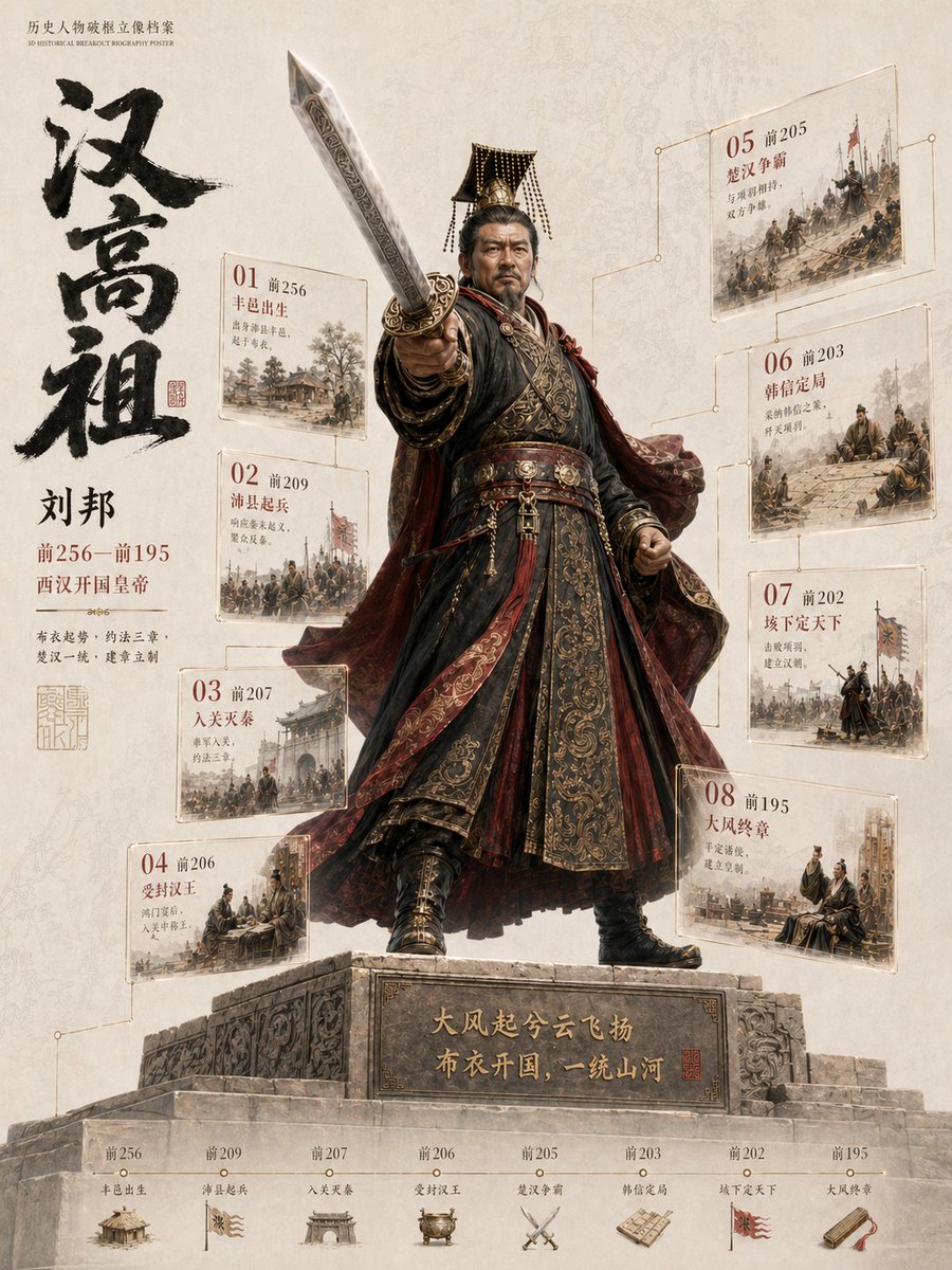 3D Historical Figure Biopic Poster — Cinematic Template