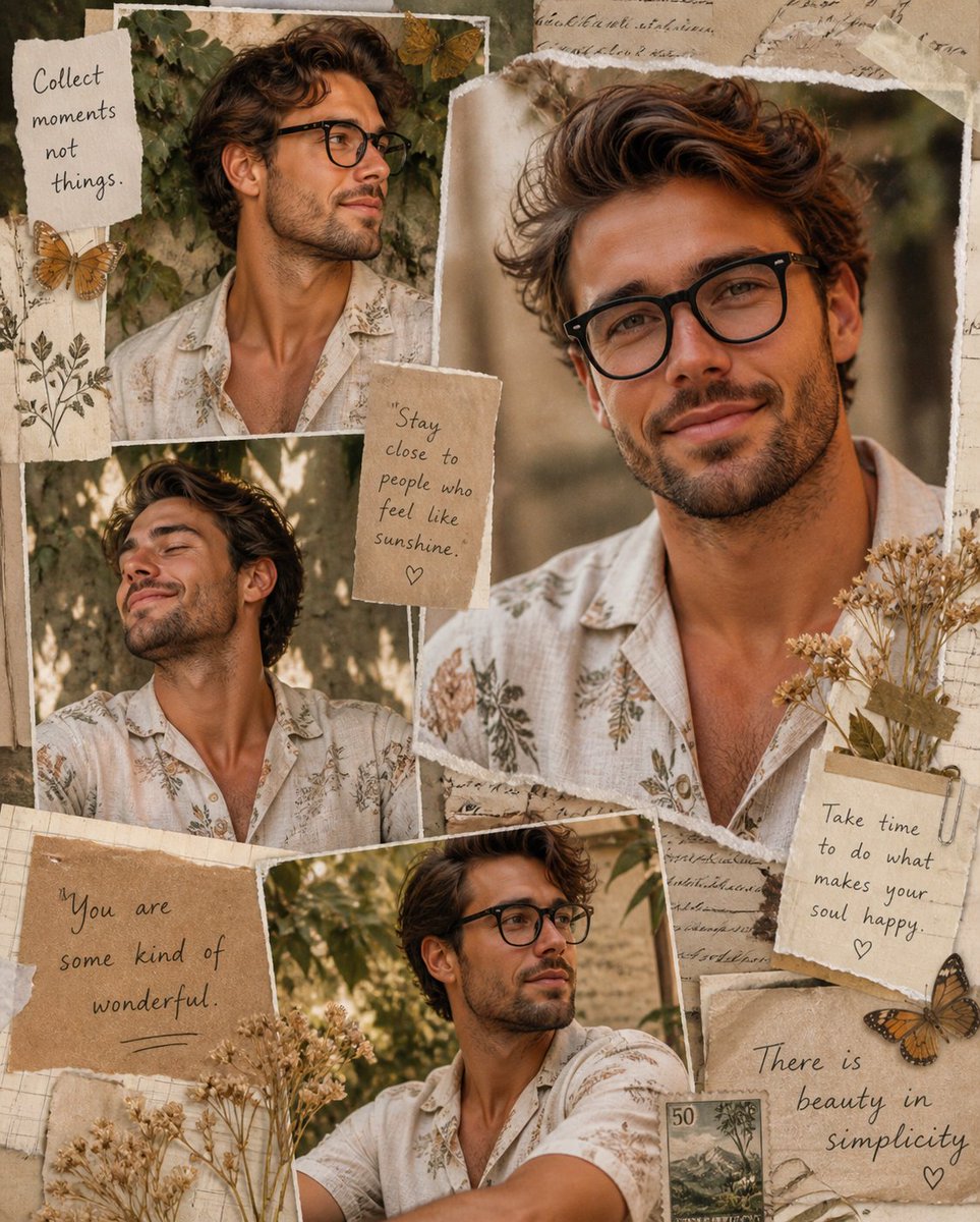 Vintage Scrapbook Aesthetic Collage — Sora 2 Prompt