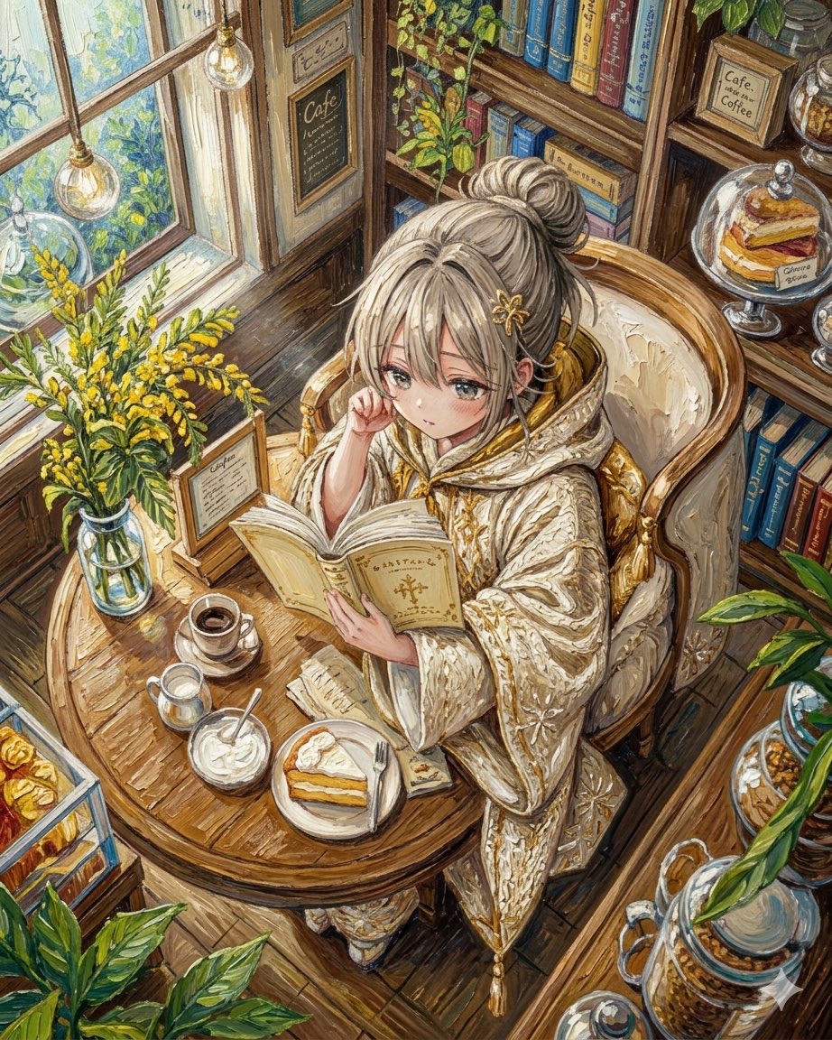 Watercolor Anime Café Colorization — Sora 2 Prompt
