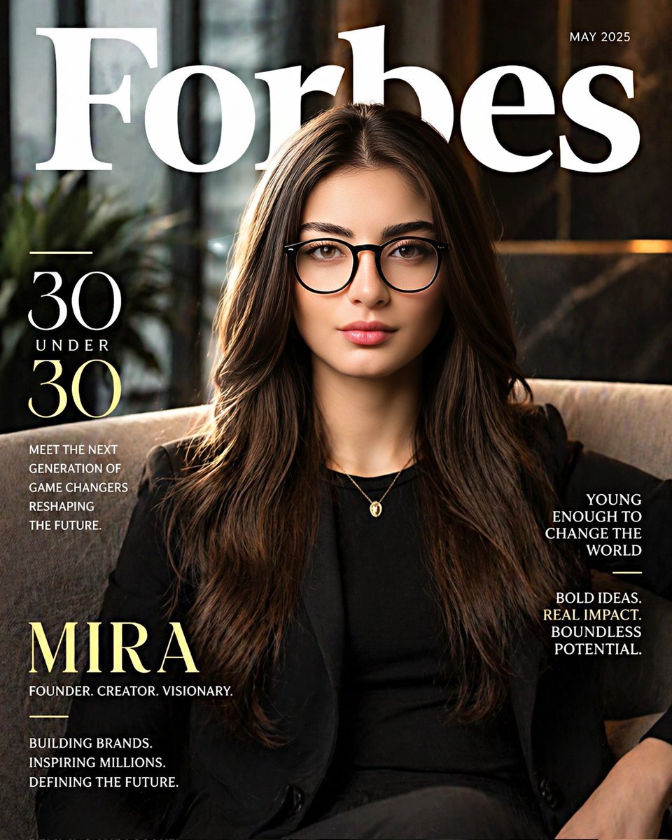 Forbes '30 Under 30' Magazine Cover Prompt — Ultra-Realistic Editorial Portrait