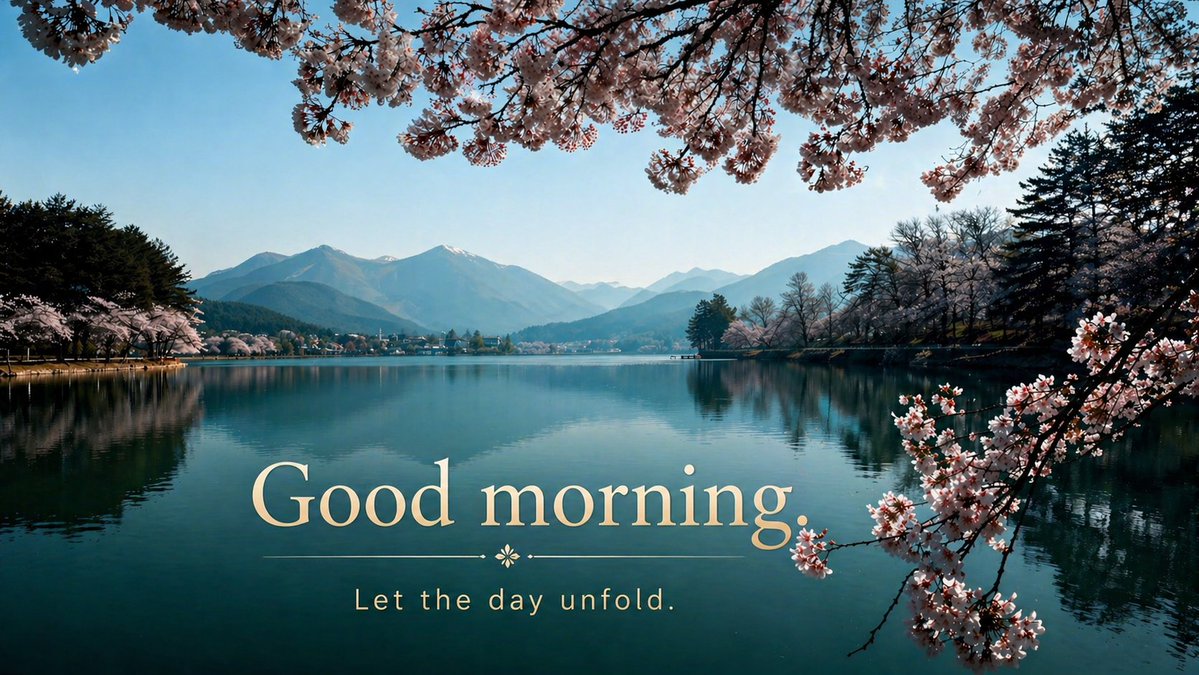 Cherry Blossom Lake Morning — Cinematic Sora 2 Prompt
