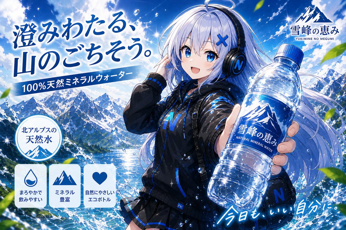 Anime Mineral Water Ad — Sora 2 Prompt