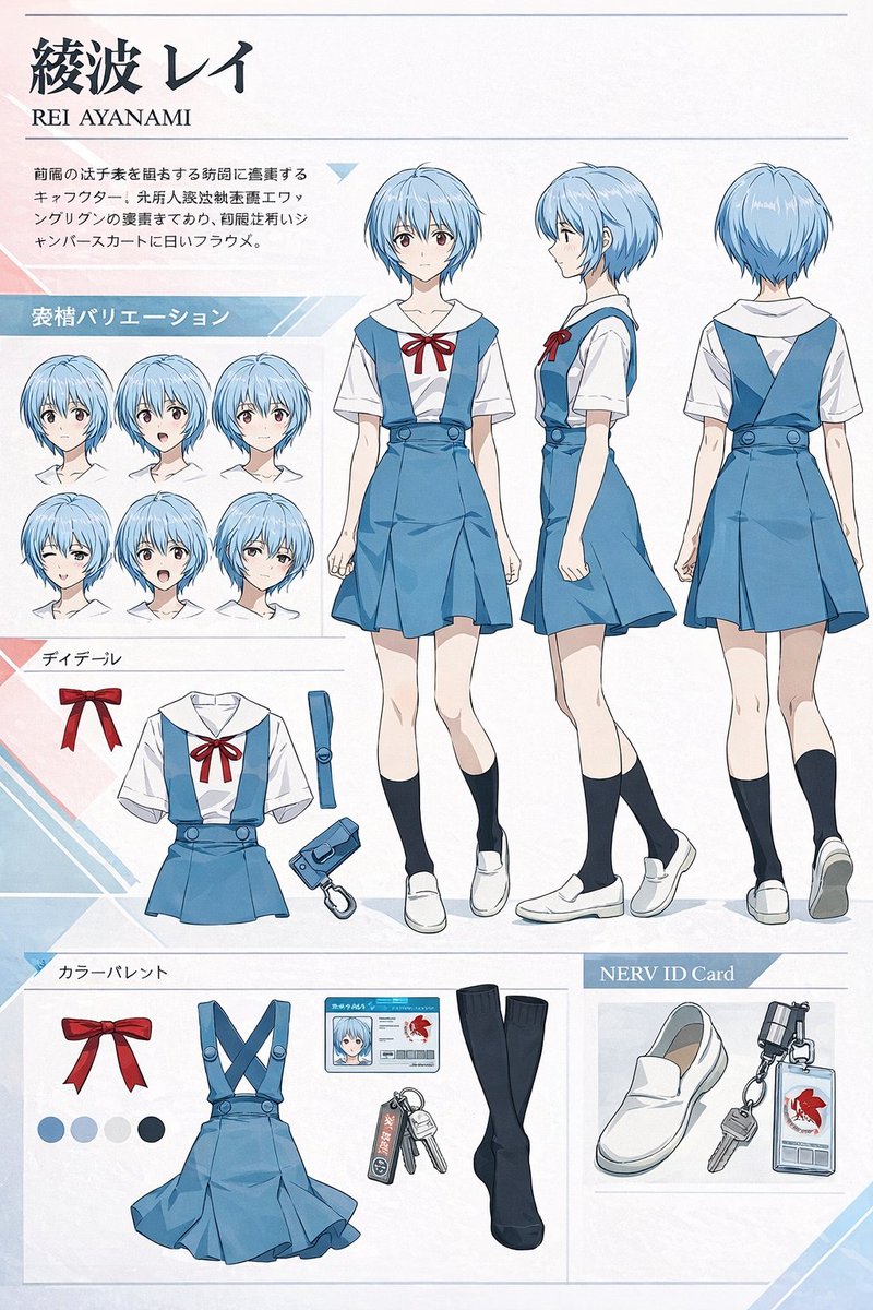 Anime Character Reference Sheet — Sora 2 Prompt