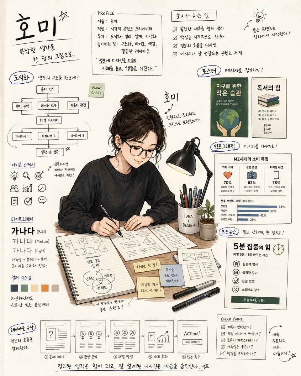 Handgeschriebene Notizen Stil Illustration — Sora 2 Prompt