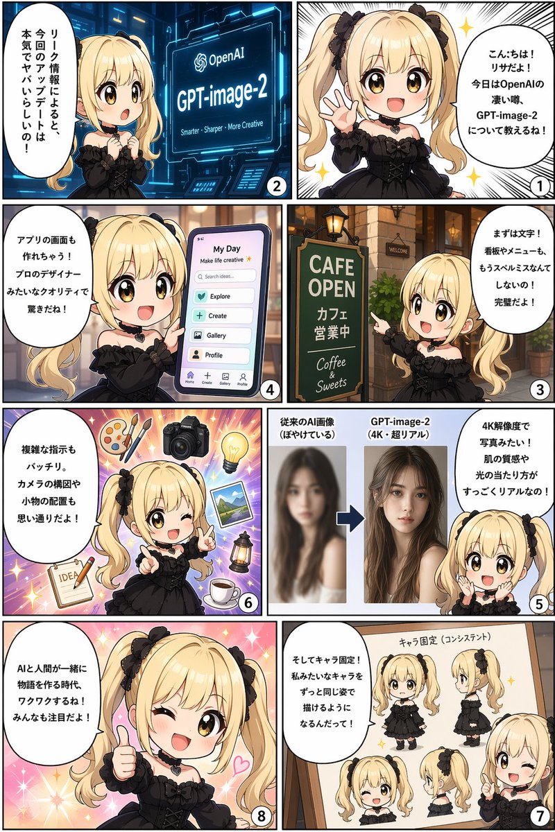 8-Panel Manga Strip — AI Explainer Prompt