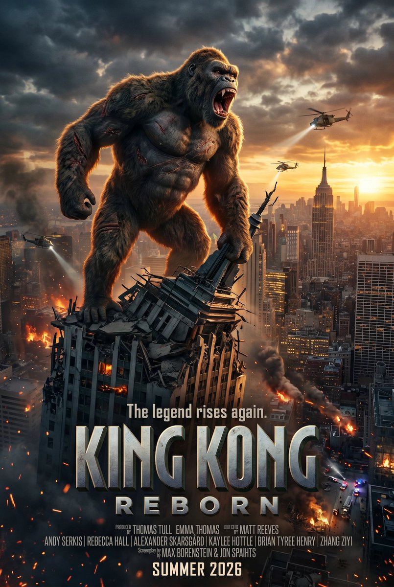 King Kong Movie Poster — Cinematic Giant Ape Attack on Manhattan