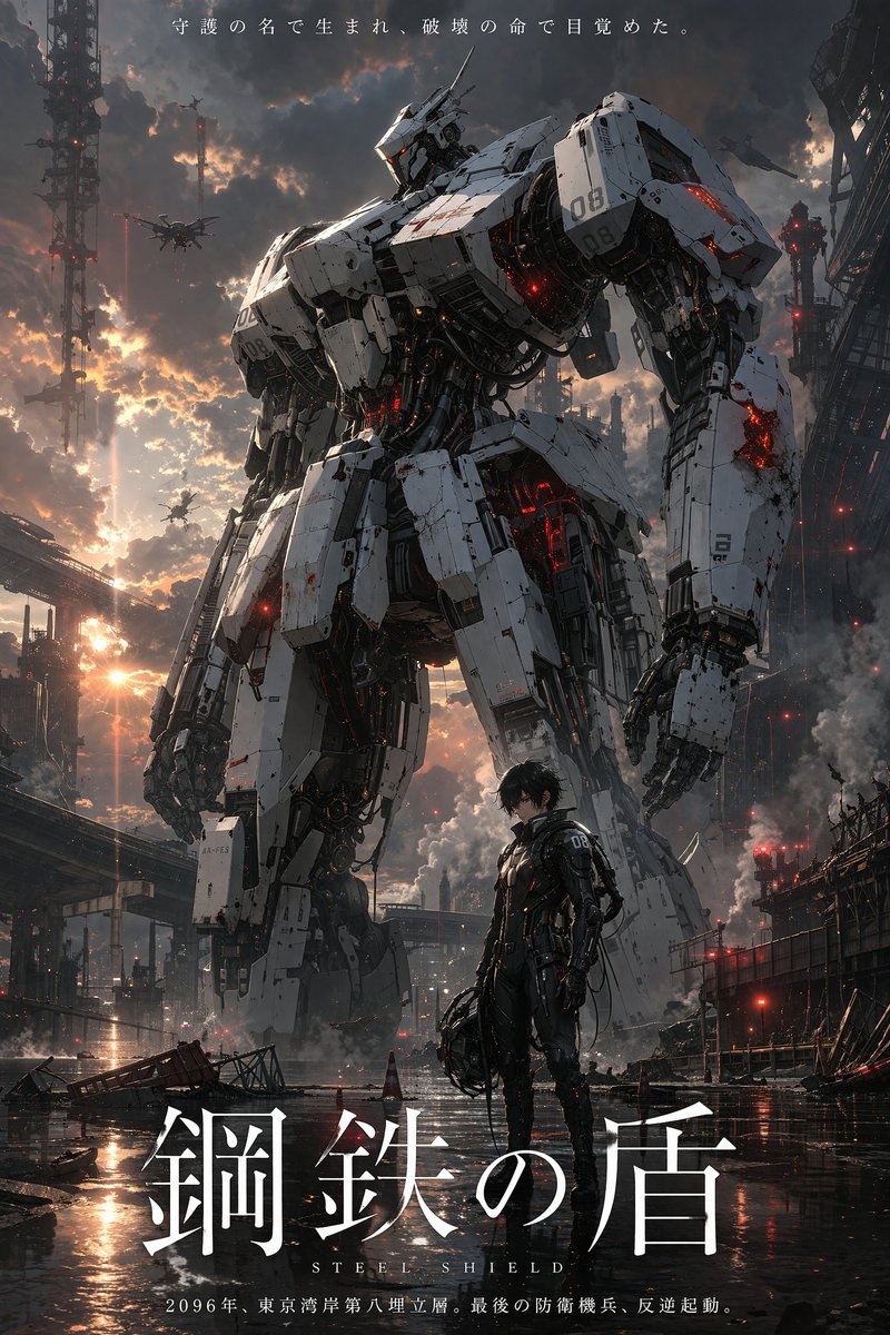 Cinematic Mecha Poster — Anime Sci-Fi Sora 2 Prompt