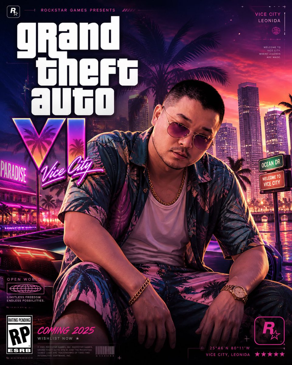 GTA VI Poster Style — Cinematic 8K AI Prompt