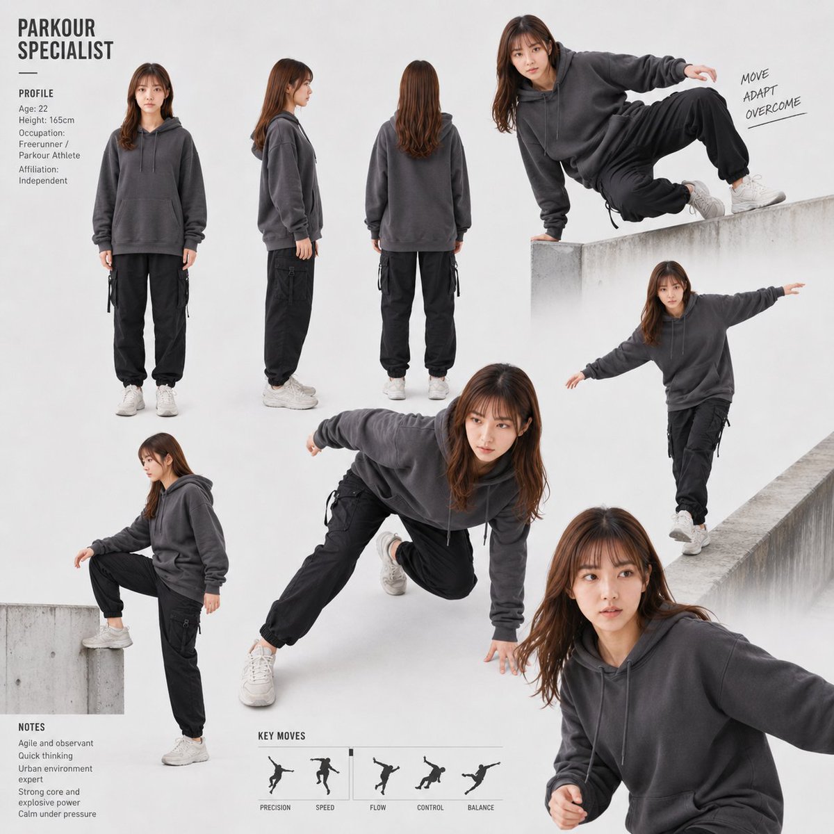 Parkour Specialist Montage Template — Clean Editorial Style
