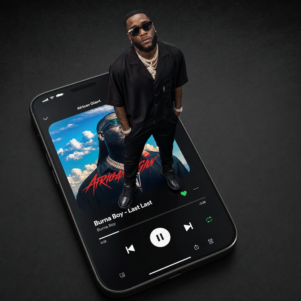 Music Artist on Giant Phone — Sora 2 Prompt