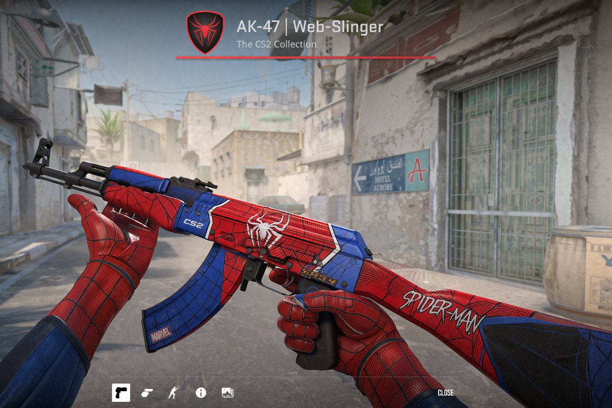 Spider-Man AK-47 FPS Weapon Skin — Sora 2 Prompt