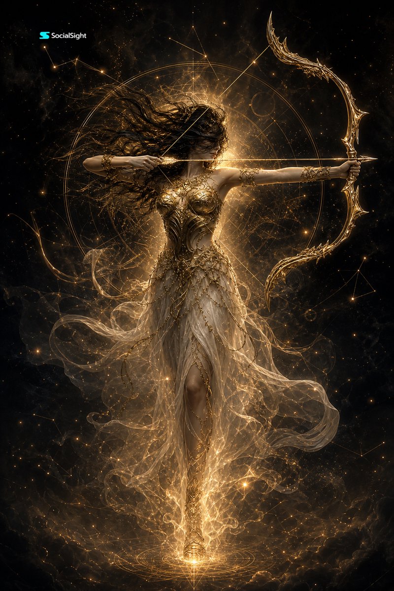 Celestial Goddess Archer — Cinematic Fantasy Portrait Prompt