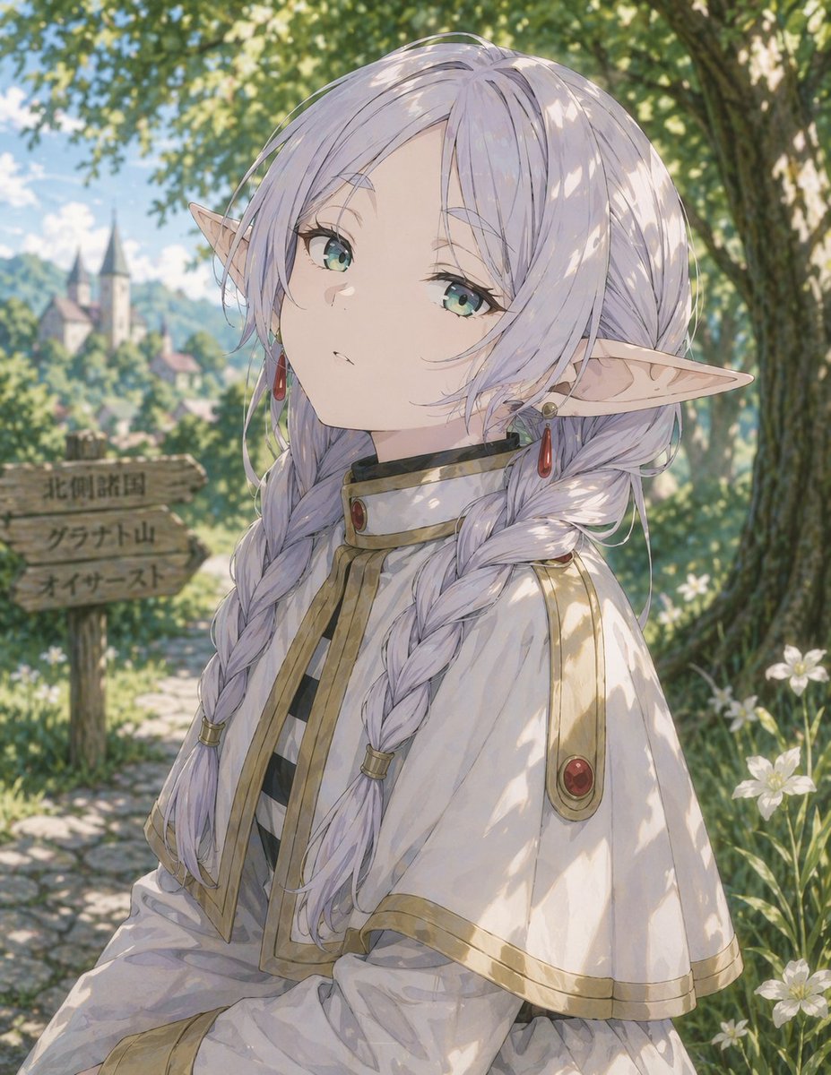 Anime Elf Girl Forest Path — Sora 2 Prompt