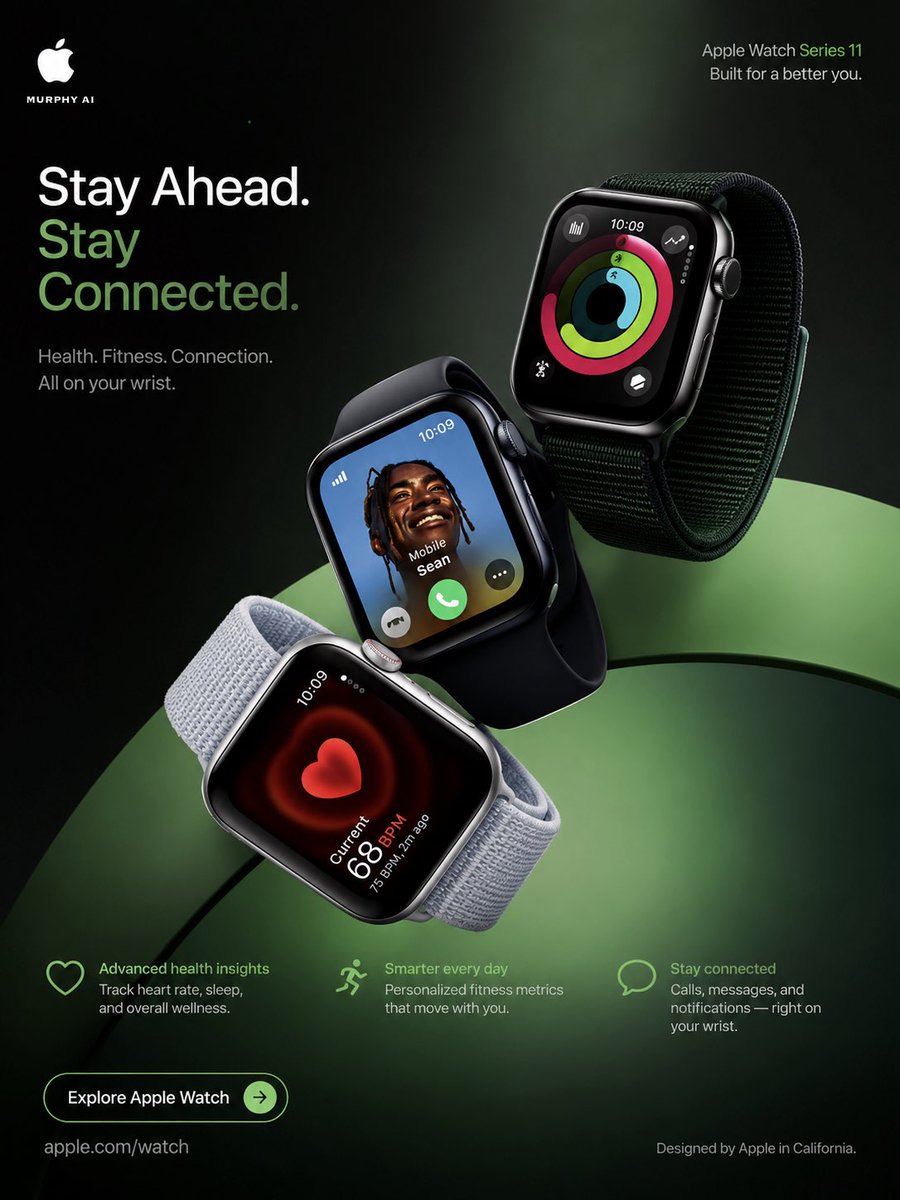 Apple Watch 4K Commercial Poster — Sora 2 Prompt