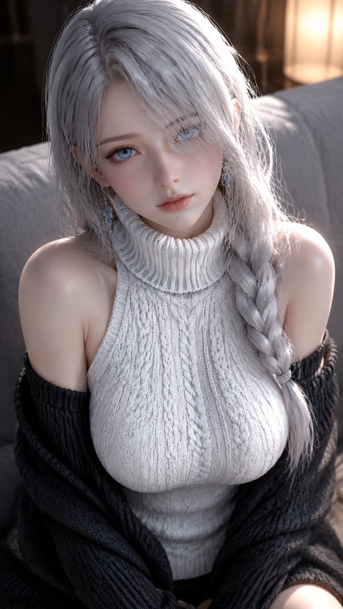 Ethereal Silver-Haired Fantasy Portrait — Sora 2 Prompt