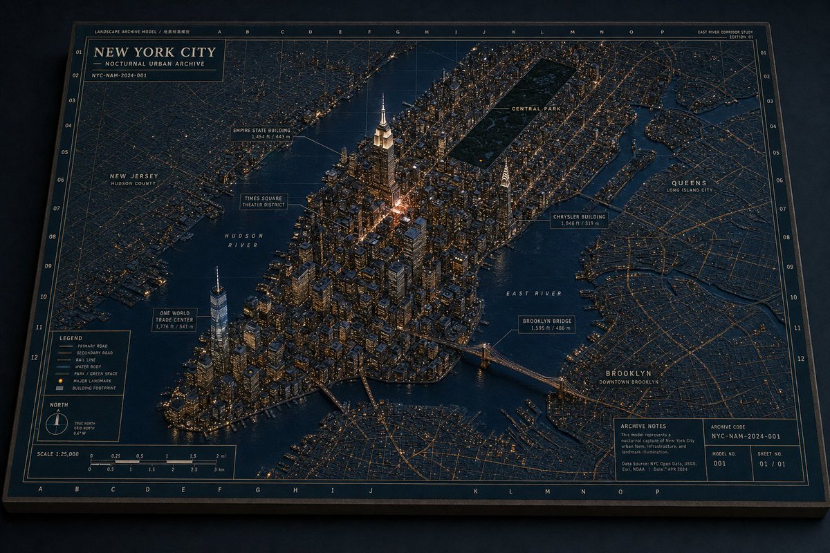 NYC Nocturnal City Archive — Museum Diorama Prompt