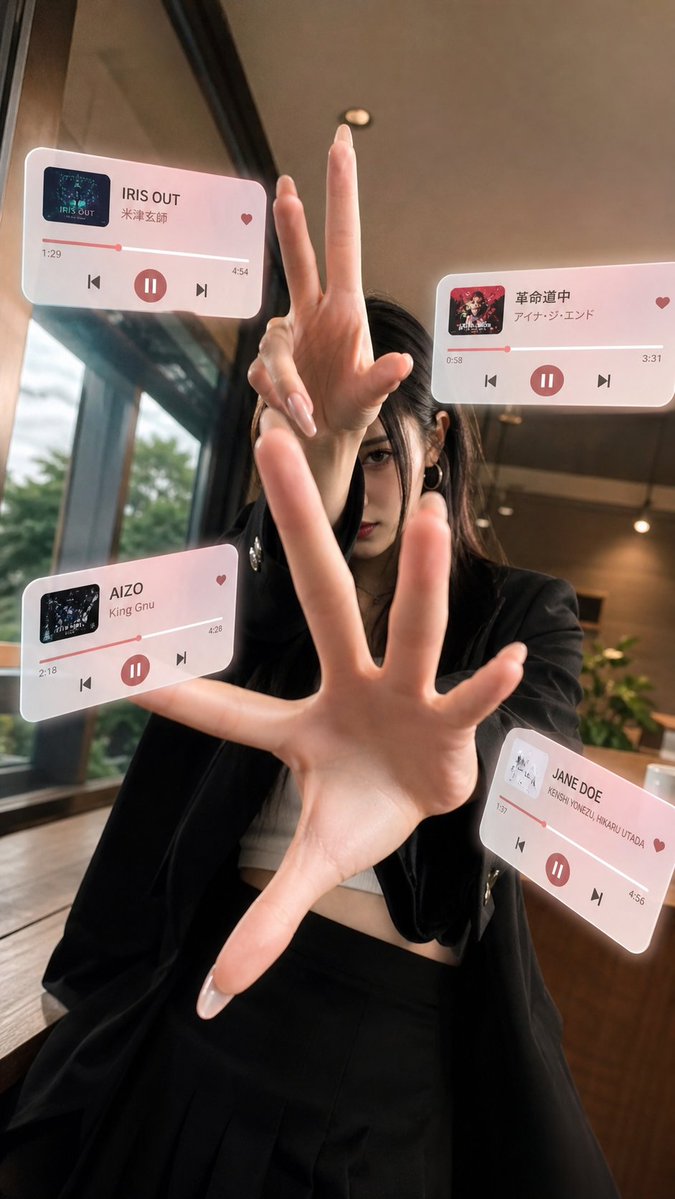 AR Music Player Portrait — Vertical Photorealistic Prompt
