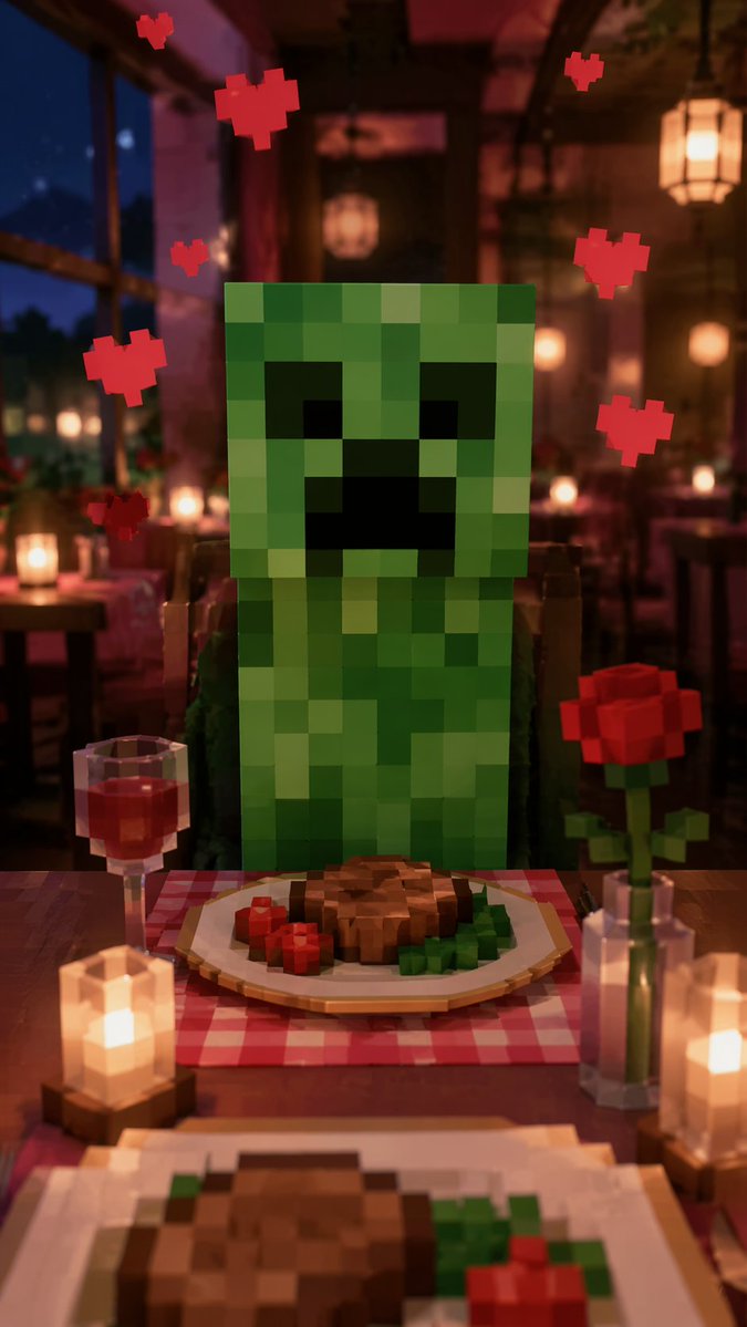 Voxel Dinner Date — First-Person Romantic Prompt