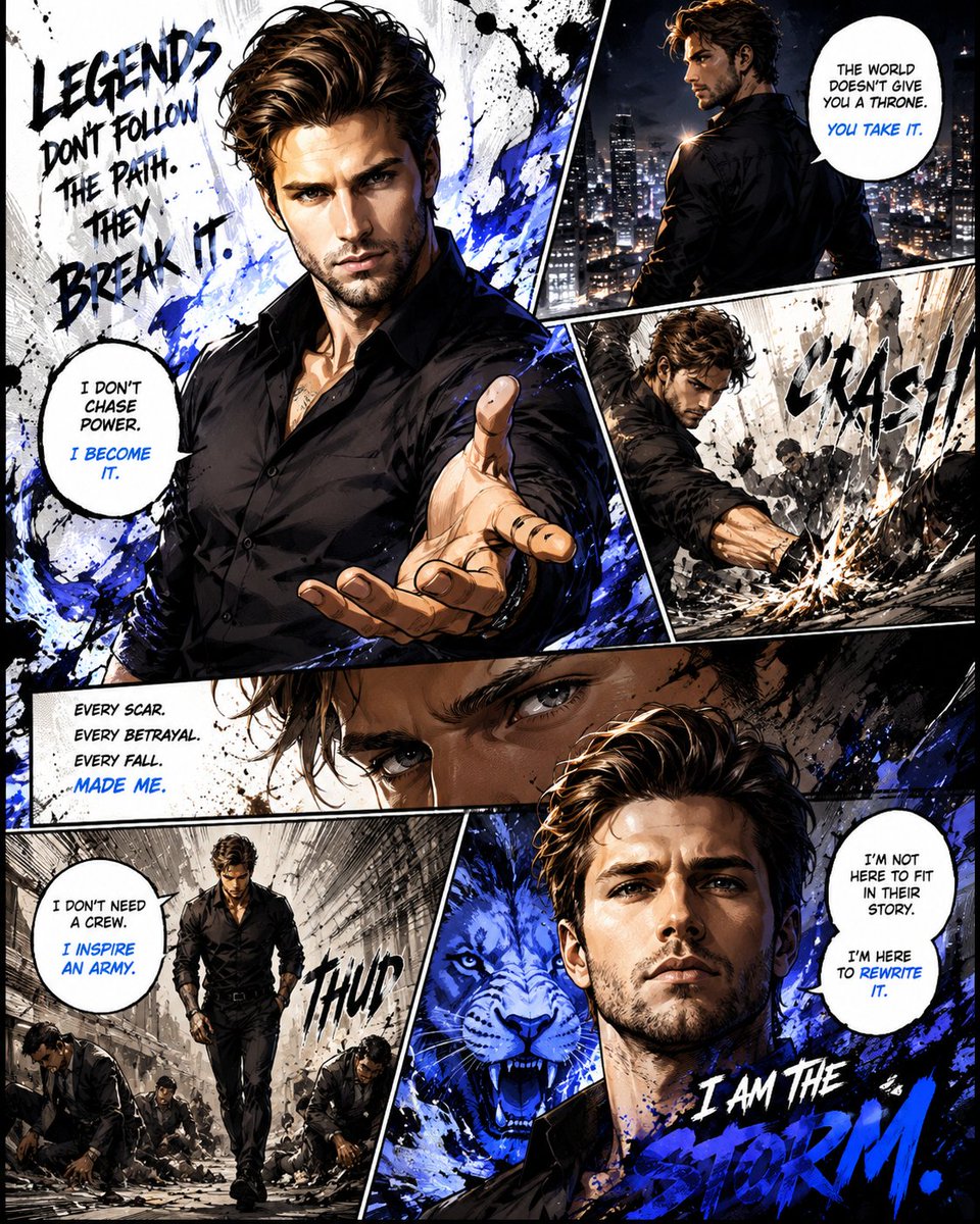 Cinematic Anime Comic Page — Dynamic Panel Layout Prompt