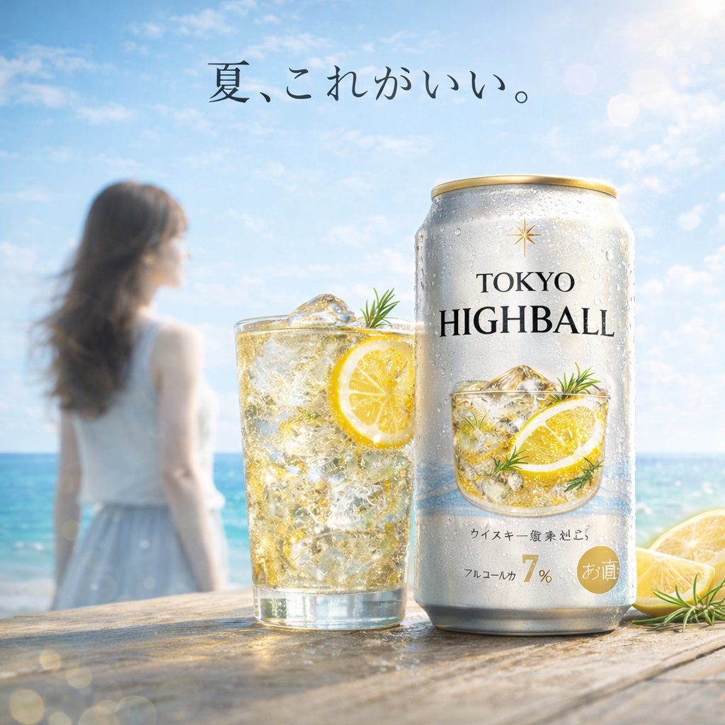 Summer Beach Beverage Commercial — Sora 2 Prompt