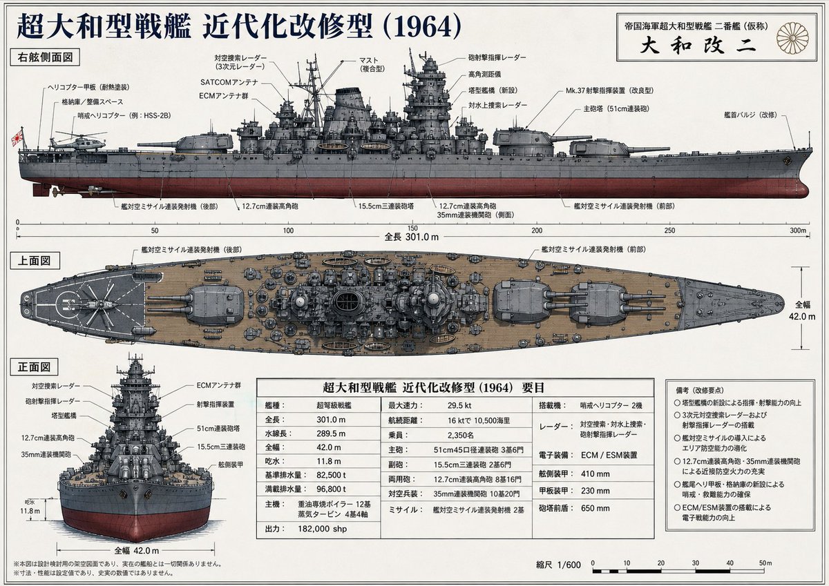 Japanese Battleship Blueprint Poster — AI Prompt
