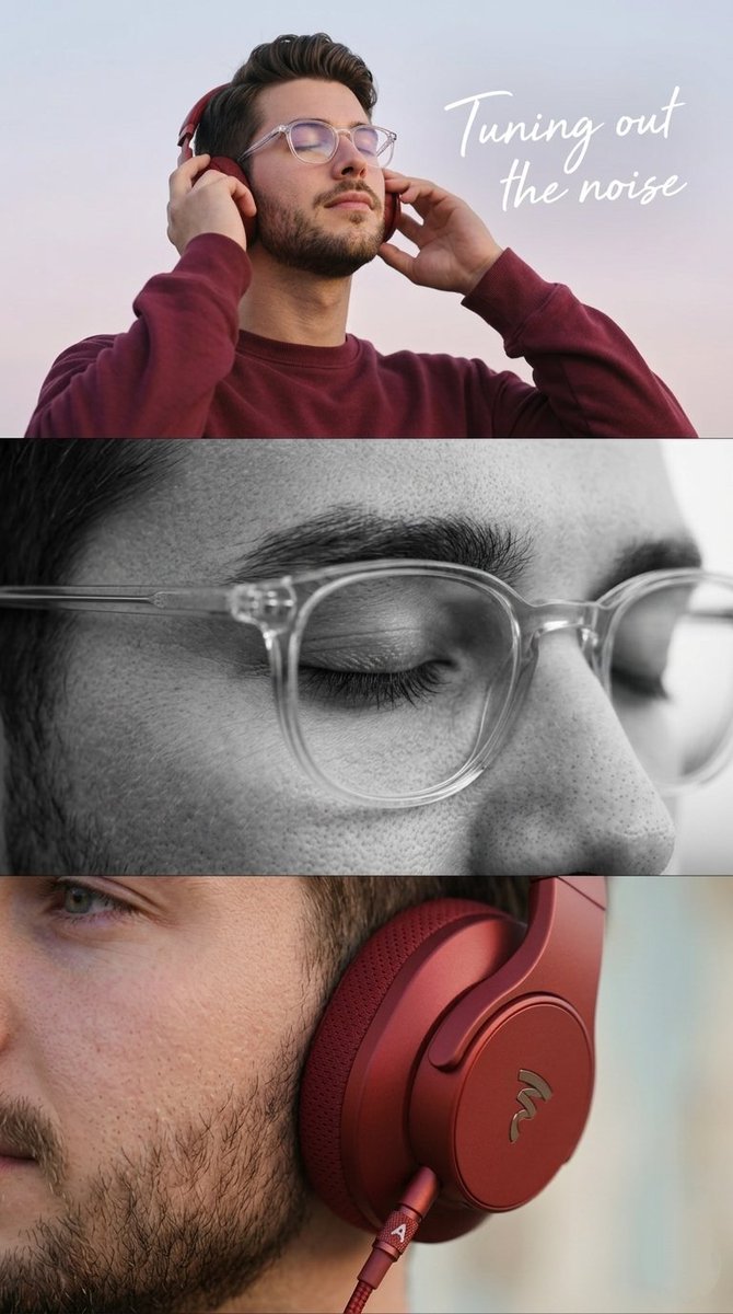 Minimalist Headphone Lifestyle Ad — Split-Screen Sora 2 Prompt