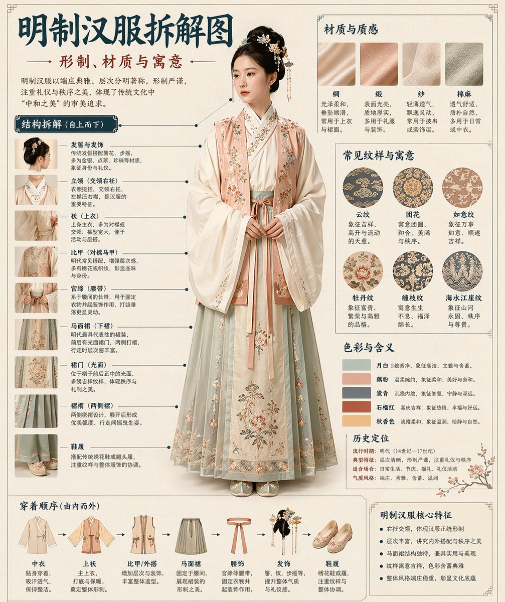 Museum-Style Chinese Infographic Prompt — Hanfu Breakdown