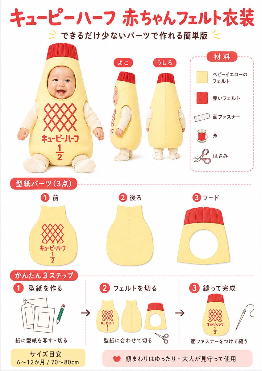 Kewpie Half Baby Felt Costume — DIY Japanese Poster Prompt