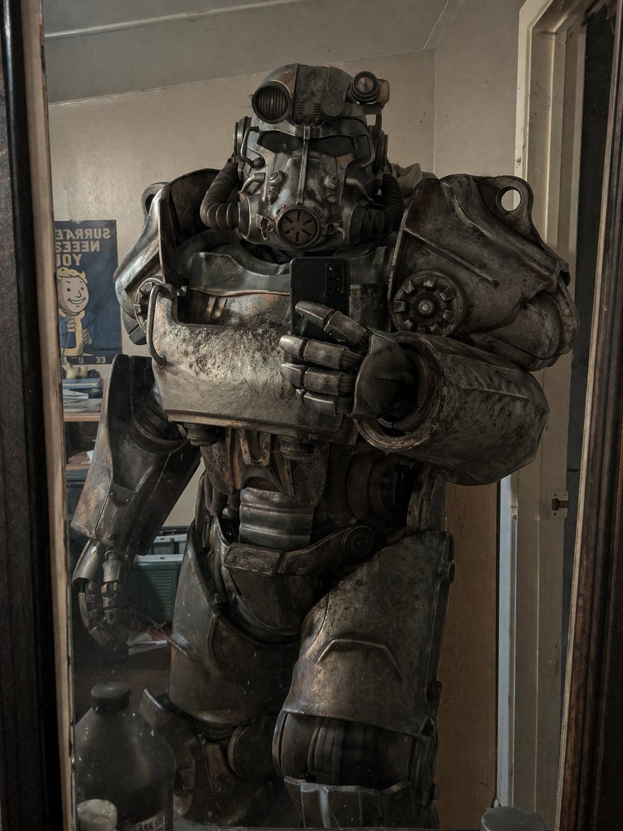 Wasteland Mirror Selfie — Sora 2 Power Armor Prompt