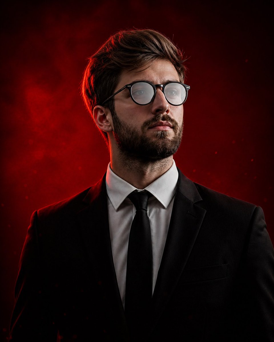 Cinematic Male Portrait — Dramatic Studio Lighting