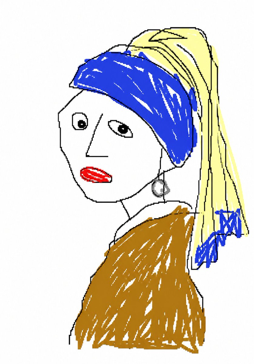 MS Paint Doodle Portrait — Crude Childish Redraw