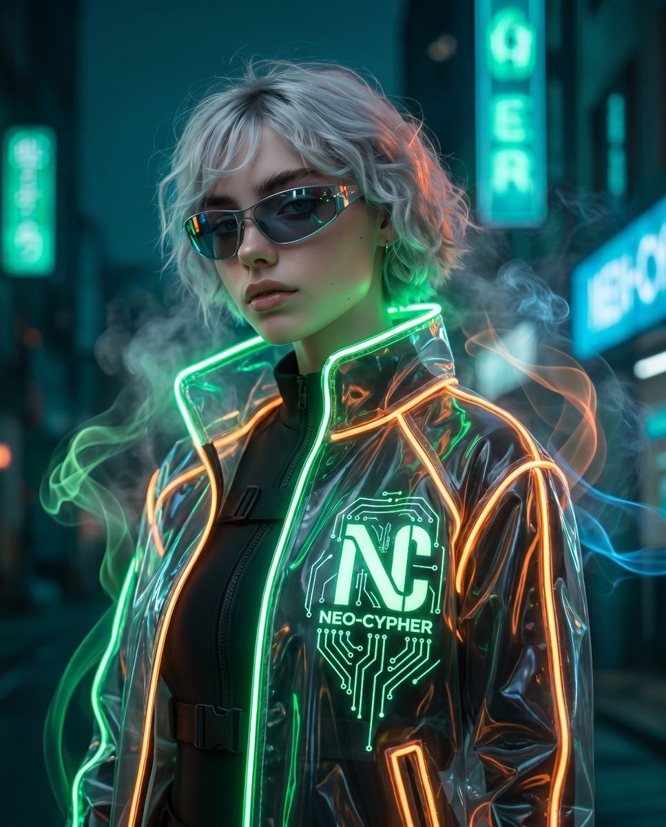 Cyberpunk Neon Portrait — Futuristic Sportswear Prompt
