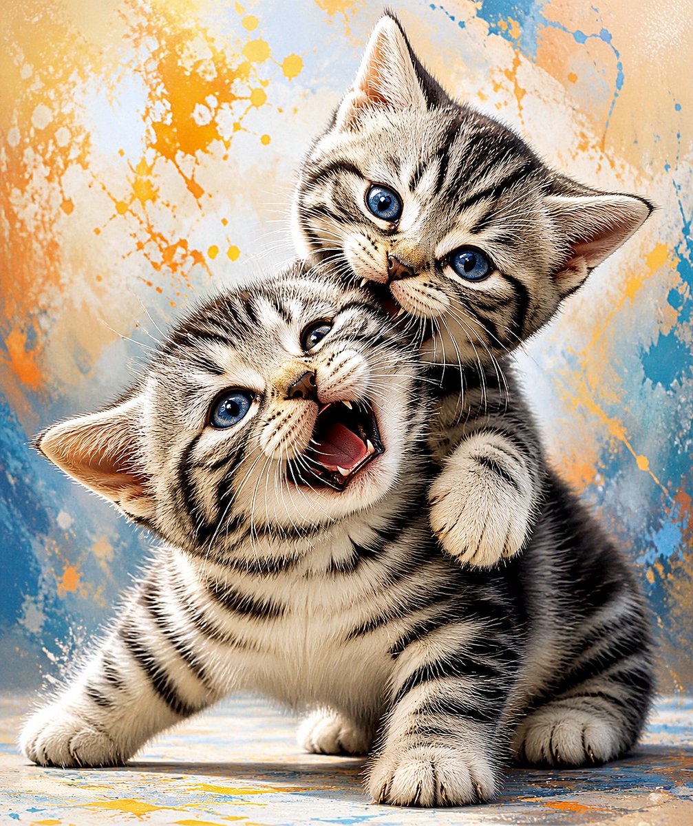 Playful American Shorthair Kittens — AI Art Prompt