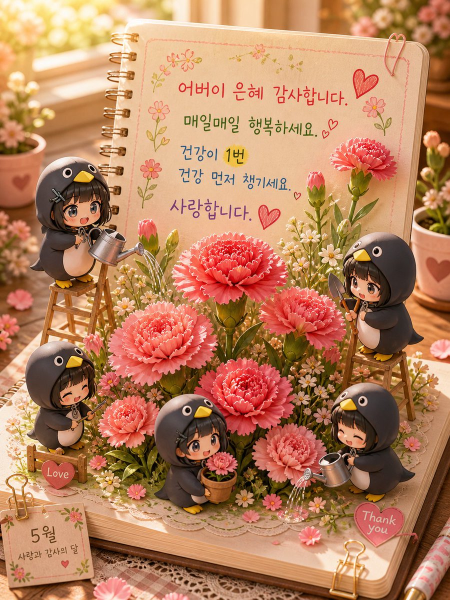 3D Flower Notebook Card — Sora 2 Prompt