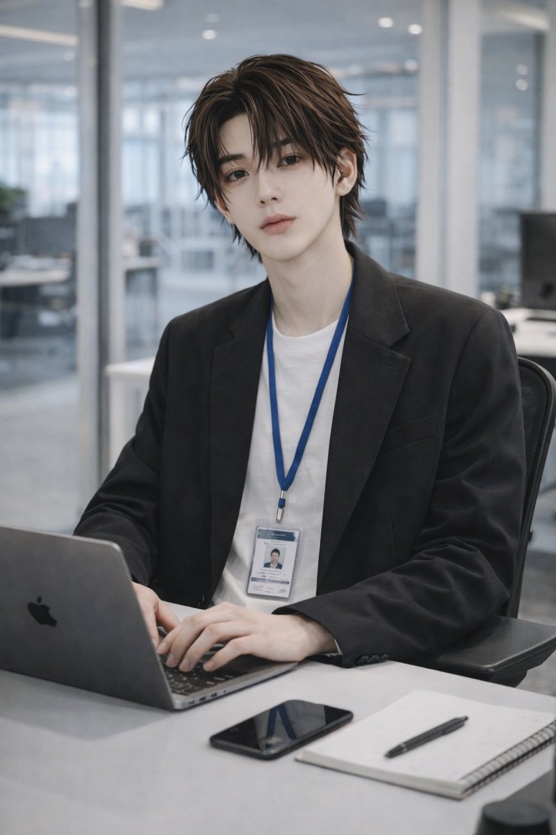Stylish Office Worker Portrait — AI Photography Prompt