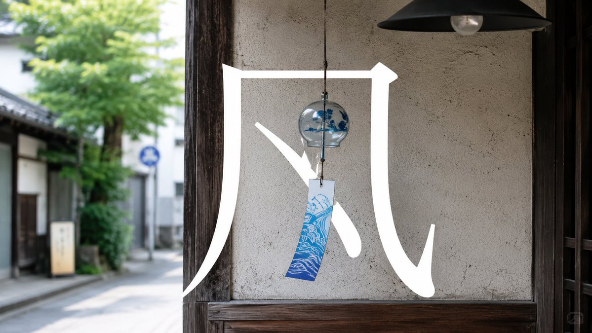Japanese Wind Bell & Calligraphy Overlay — Sora 2 Prompt