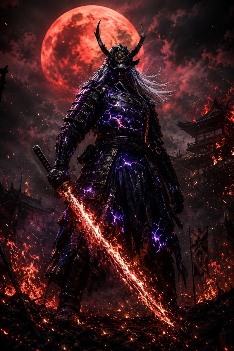 Dark Fantasy Samurai Lord — Cinematic Sora 2 Prompt