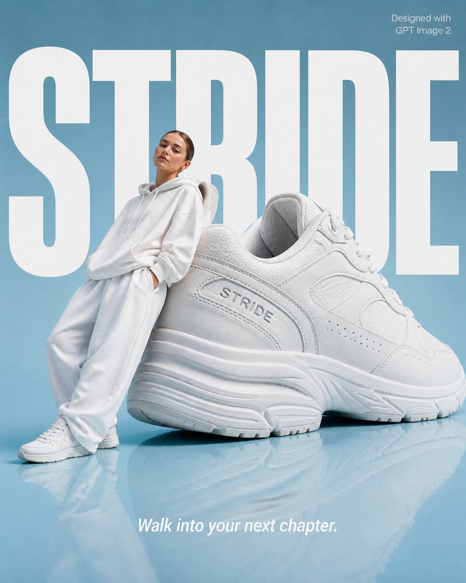 Giant Sneaker Fashion Poster — Sora 2 Prompt