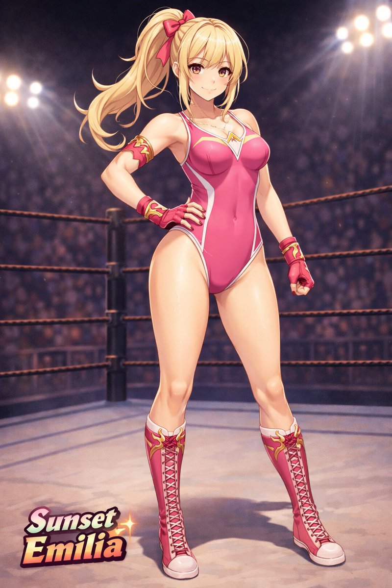 Anime Female Wrestler — Custom Logo Prompt