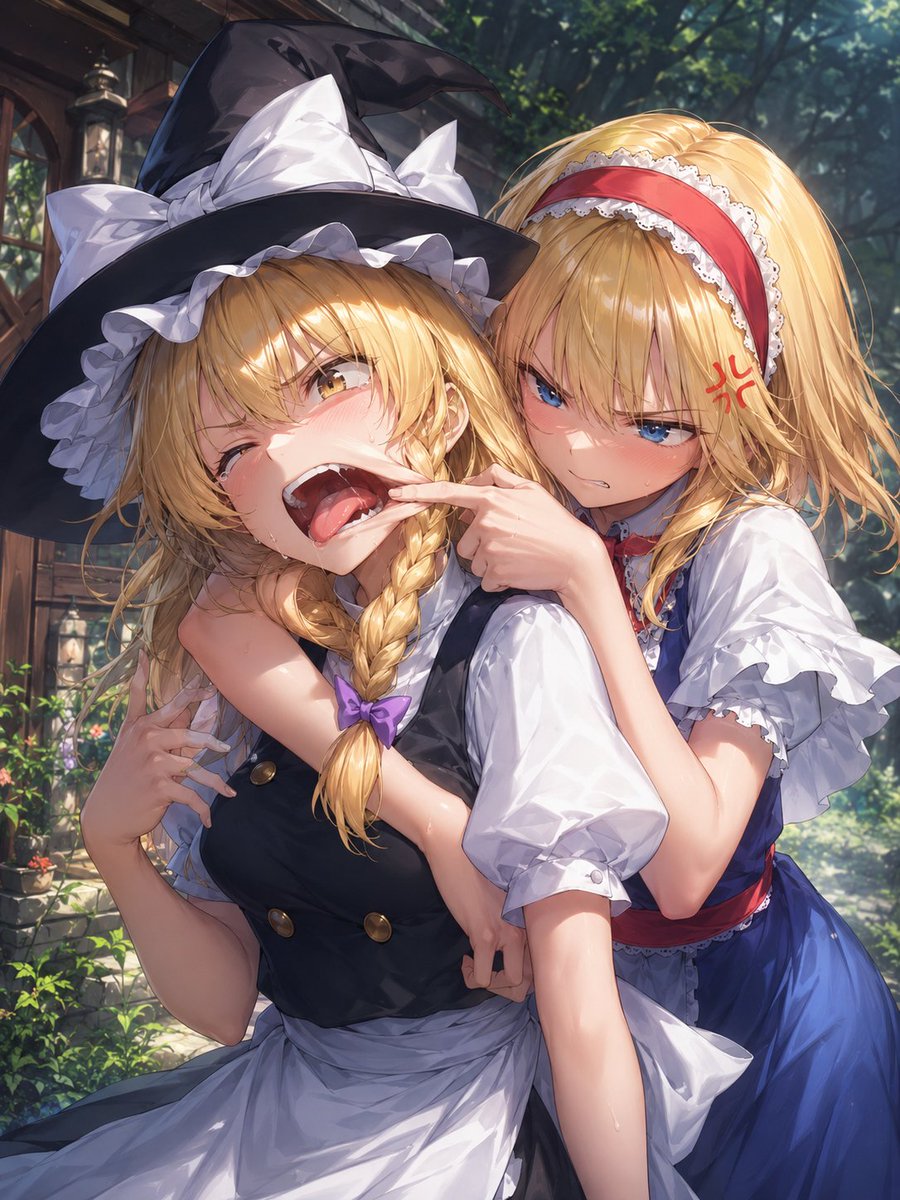 Fantasy Witch Cheek-Pulling — Sora 2 Anime Prompt