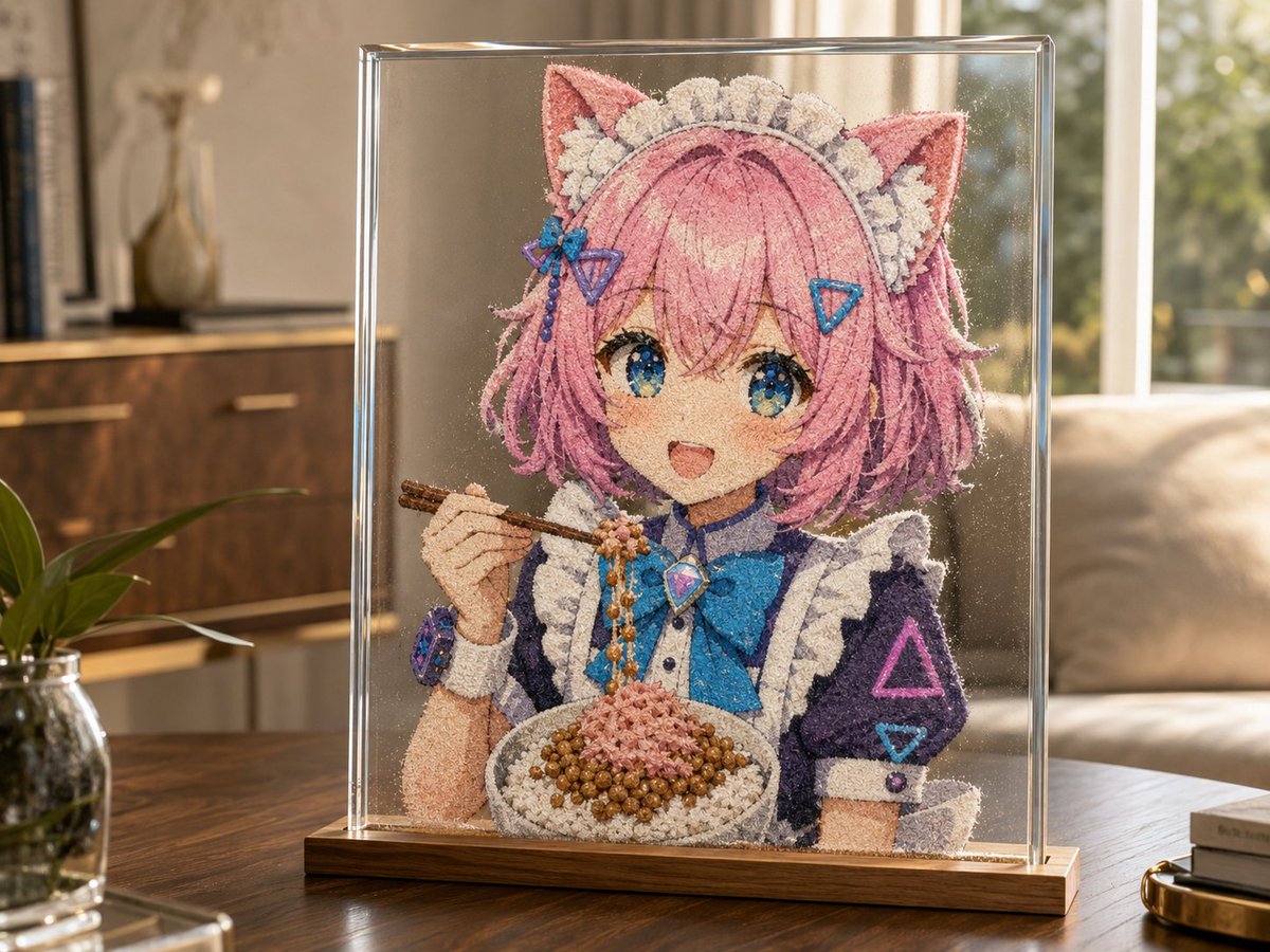 Anime Maid Sand Sculpture — Realistic GPT Image Prompt