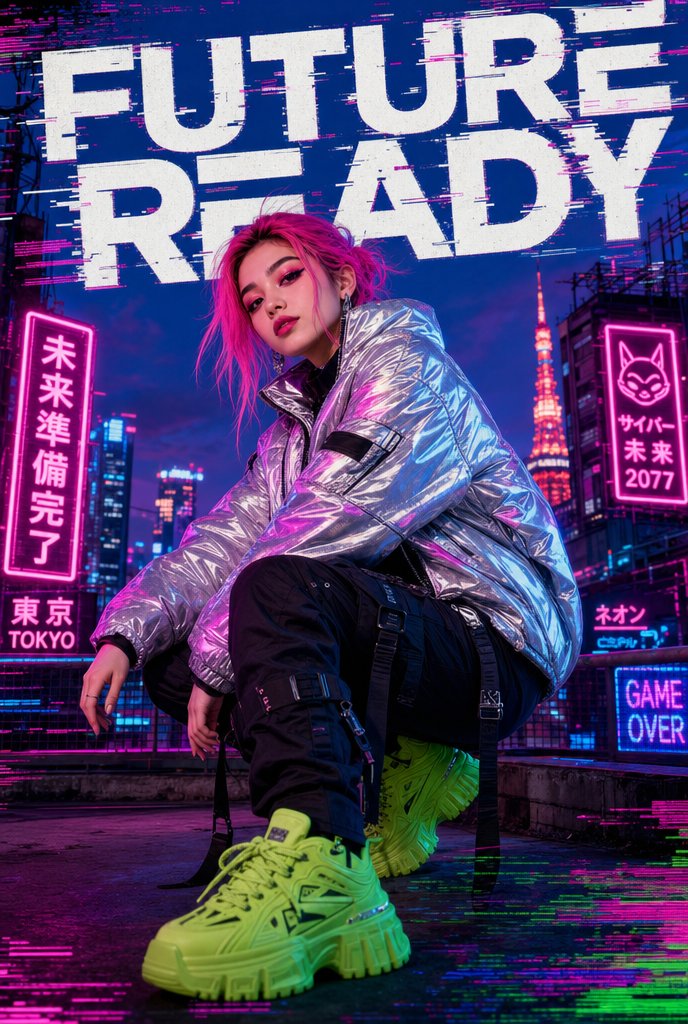 Cyberpunk Neon Tokyo Poster — Sora 2 AI Prompt